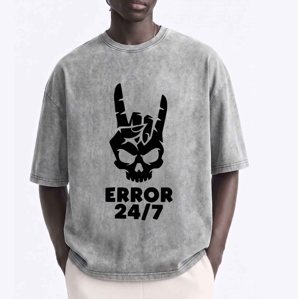 Error 24/7 Skull Graphic T-Shirt