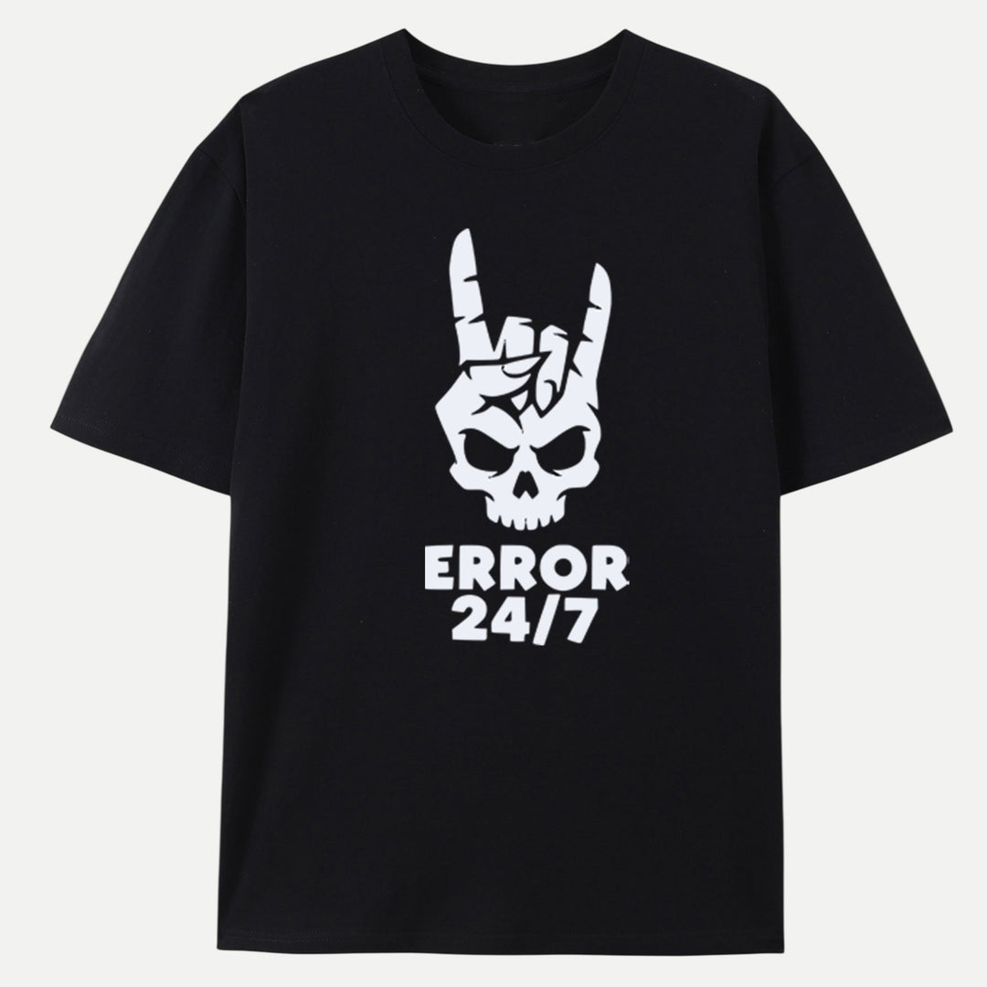 Error 24/7 Skull Vintage T-Shirt