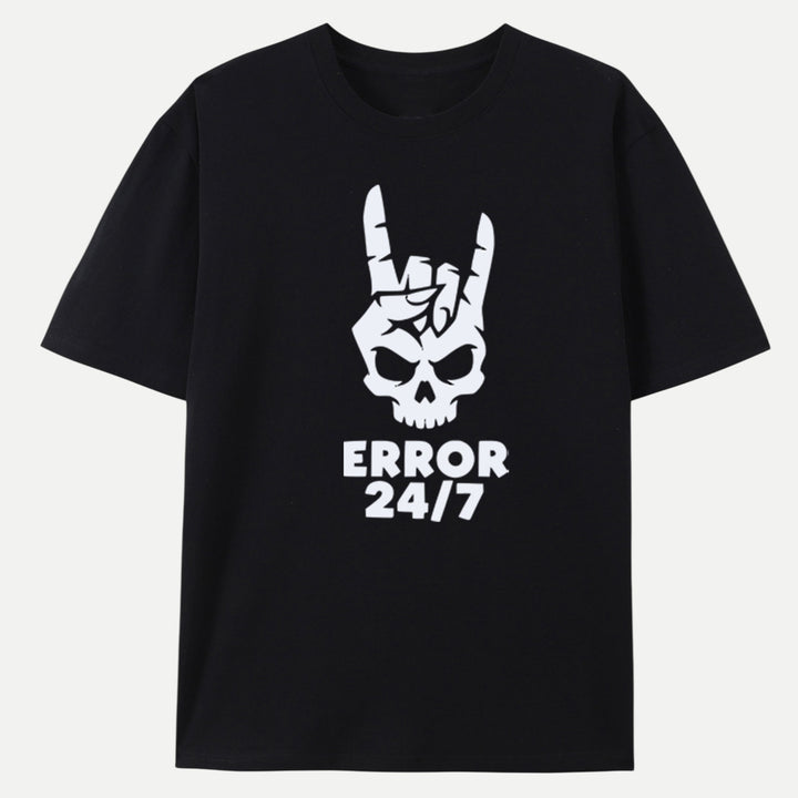 Error 24/7 Skull Vintage T-Shirt
