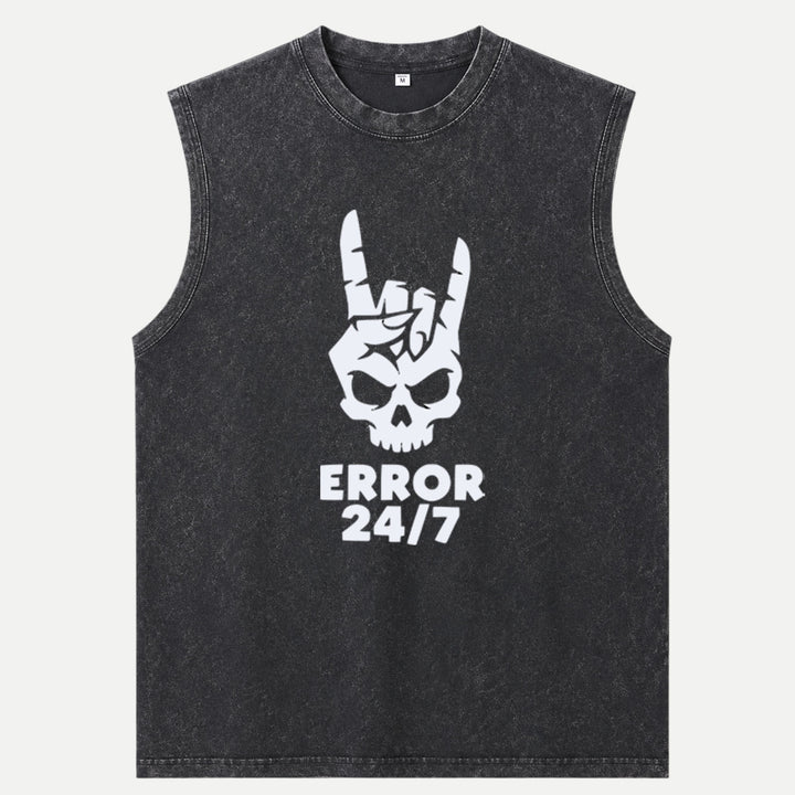 Error 24/7 Skull Vintage T-Shirt