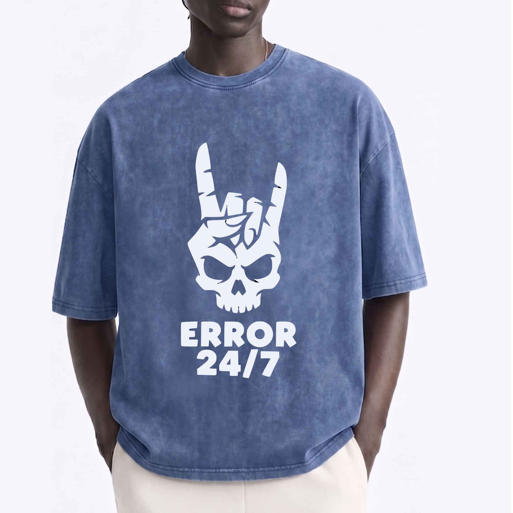 Error 24/7 Skull Graphic T-Shirt