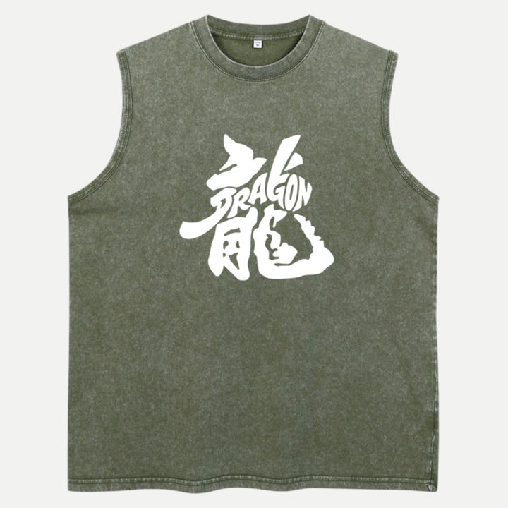 Dragon Kanji Graphic Vintage  T-Shirt