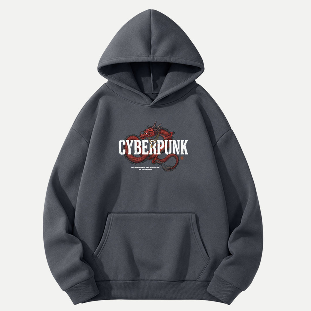 Cyberpunk Red Dragon Graphic T-Shirt