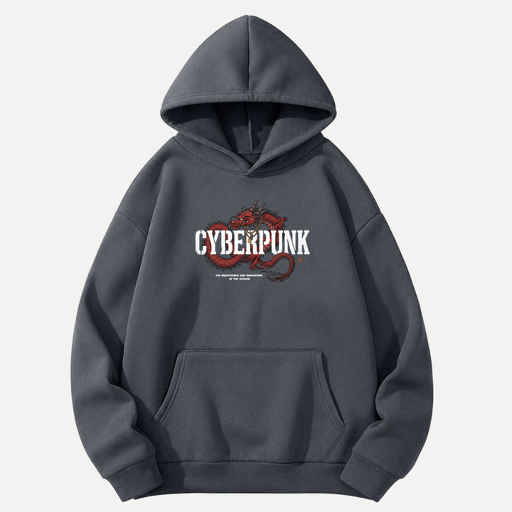 Cyberpunk Red Dragon Graphic T-Shirt