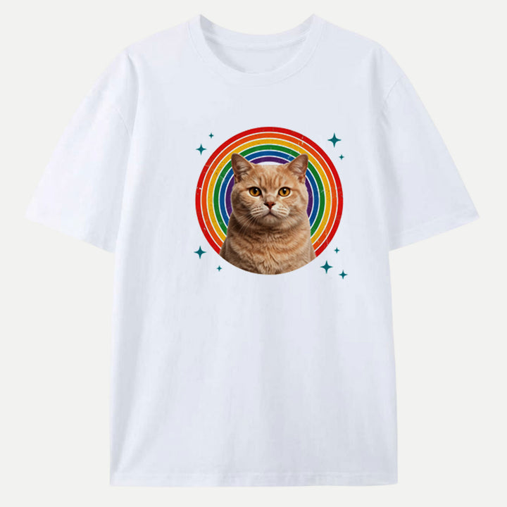 Rainbow Cat Graphic T-shirt