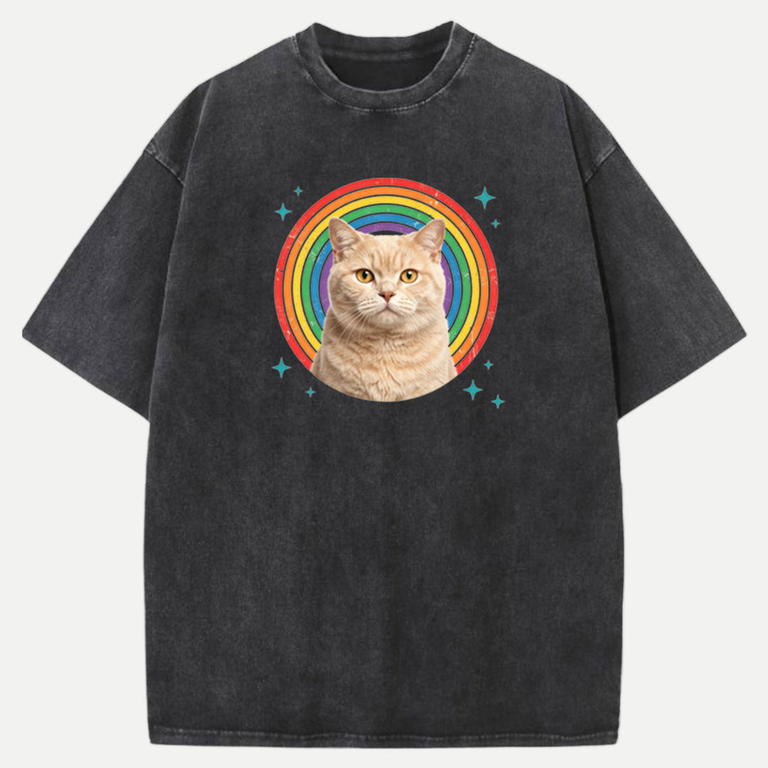 Rainbow Cat Graphic T-shirt