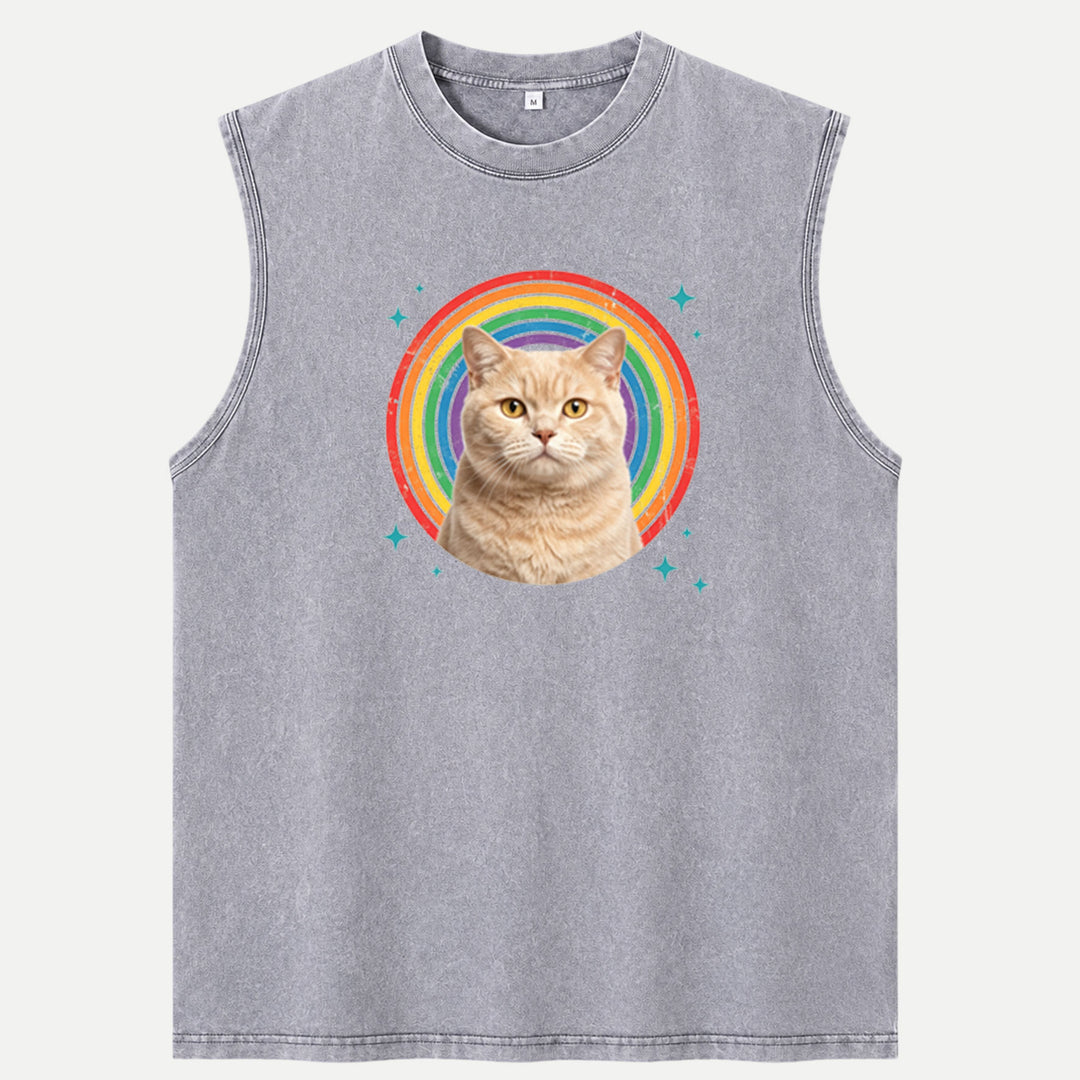 Rainbow Cat Graphic T-shirt