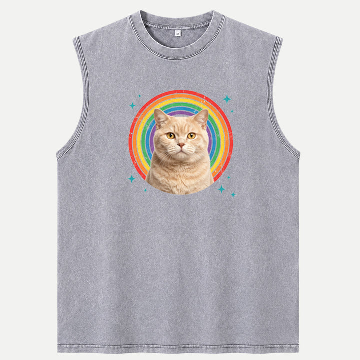 Rainbow Cat Graphic T-shirt