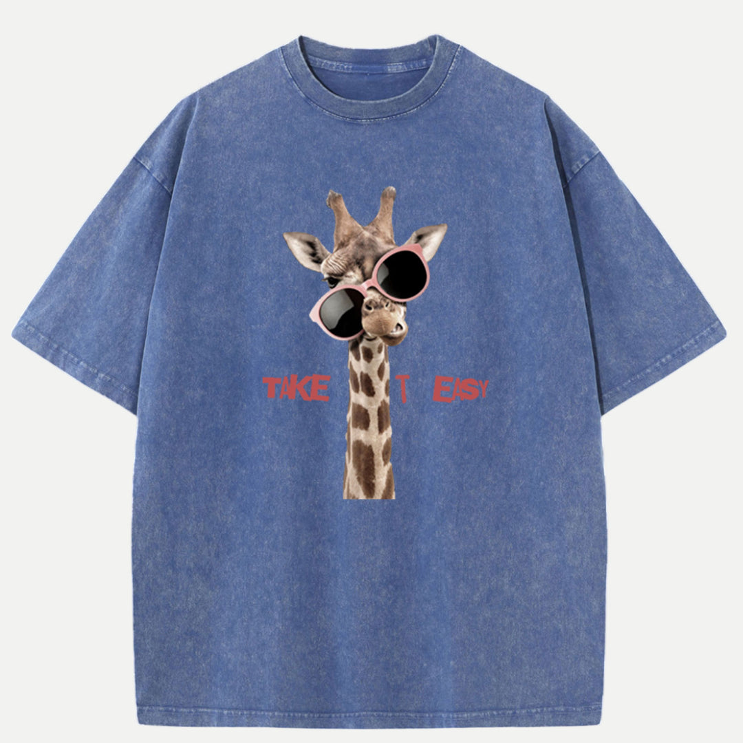 Take It Easy Giraffe vintage T-Shirt