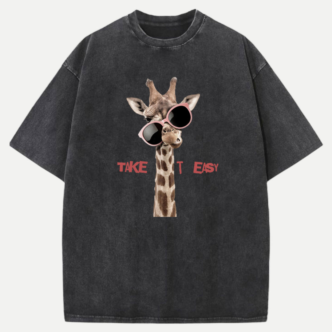 Take It Easy Giraffe vintage T-Shirt