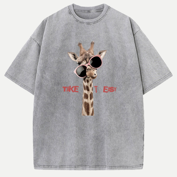Take It Easy Giraffe vintage T-Shirt
