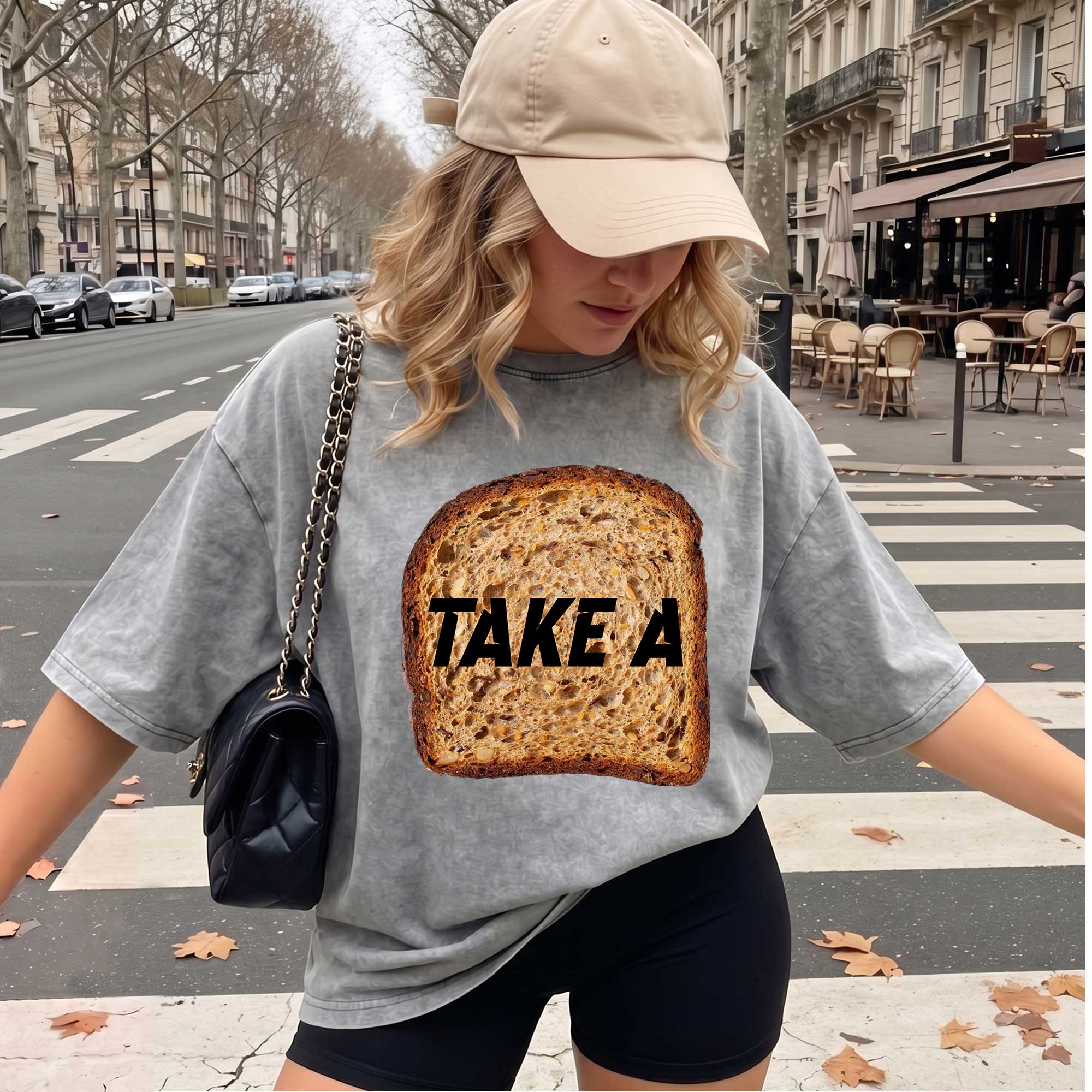 Funny Toast "Take A Toast" Graphic T-Shirt