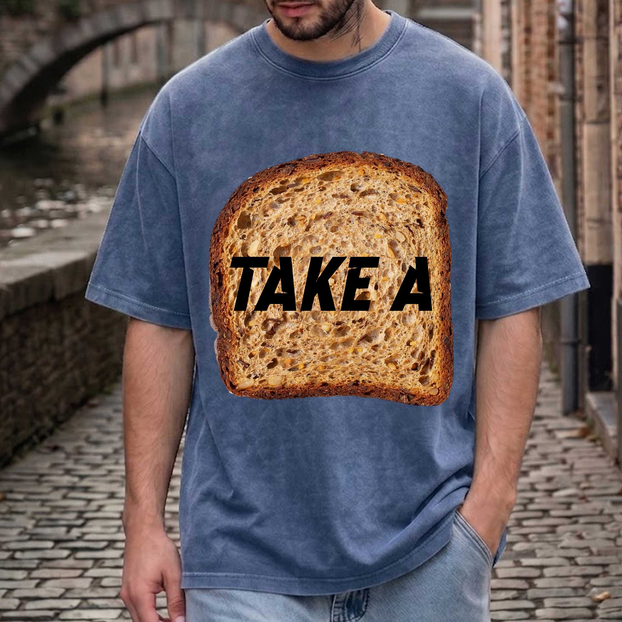Funny Toast "Take A Toast" Graphic T-Shirt