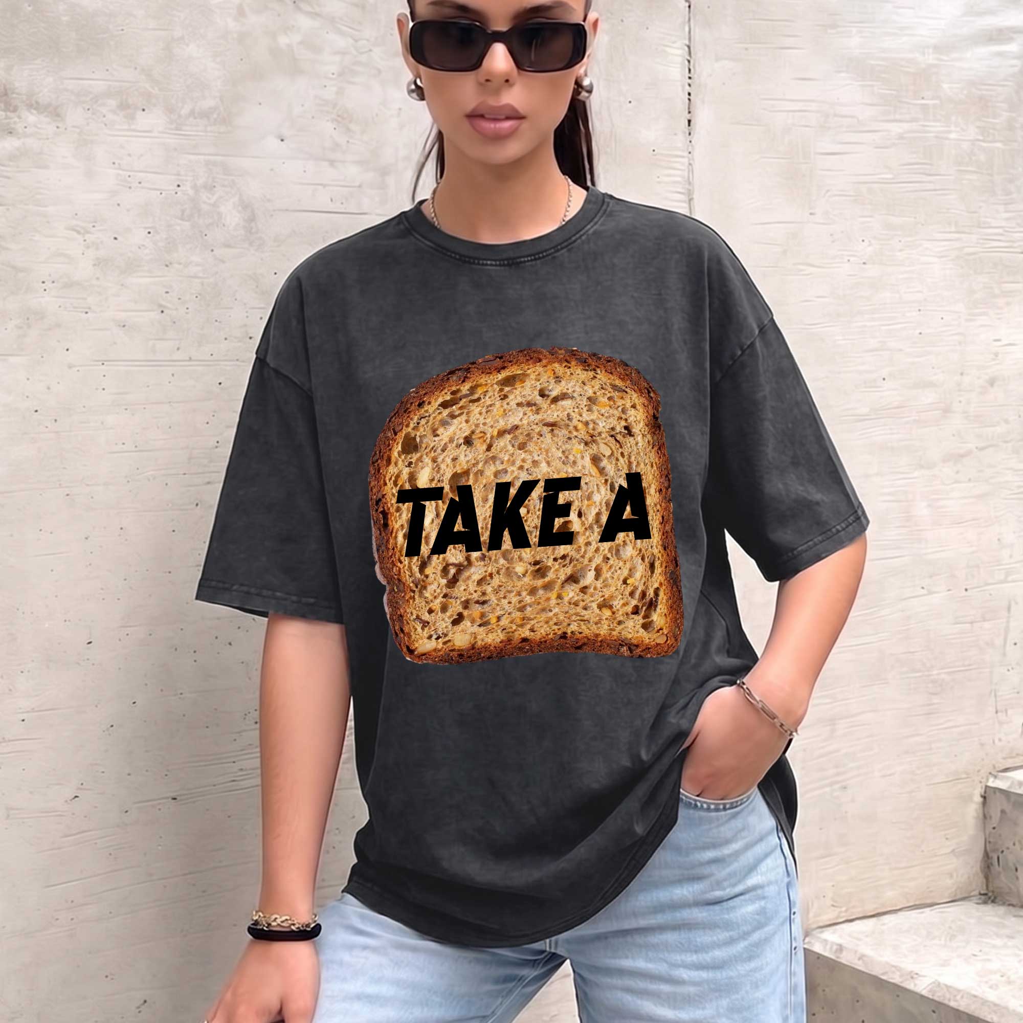 Funny Toast "Take A Toast" Graphic T-Shirt