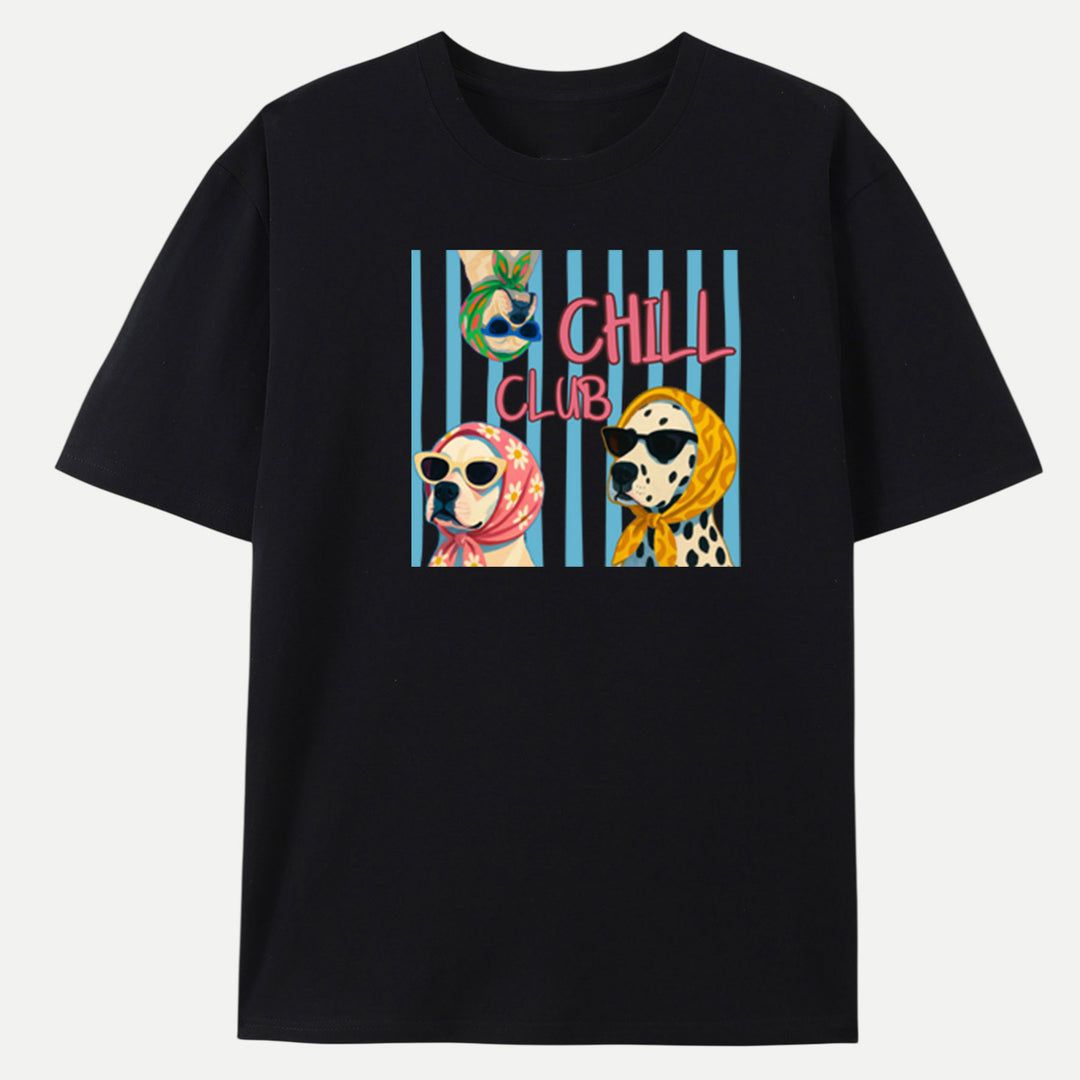 Chill Club Dog Graphic Vintage T-shirt