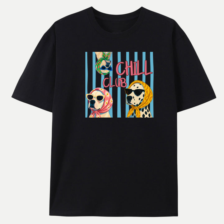 Chill Club Dog Graphic Vintage T-shirt