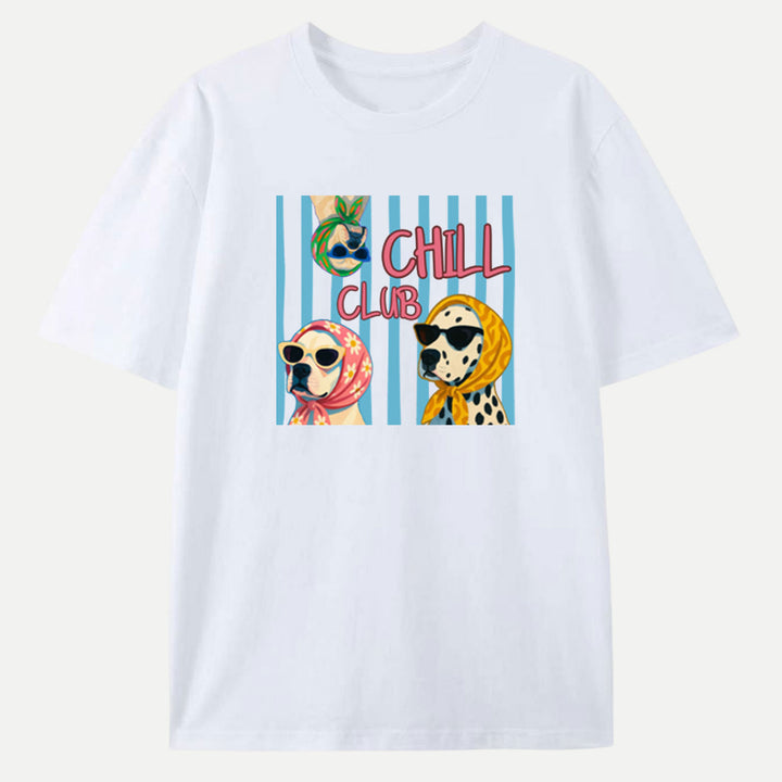 Chill Club Dog Graphic Vintage T-shirt