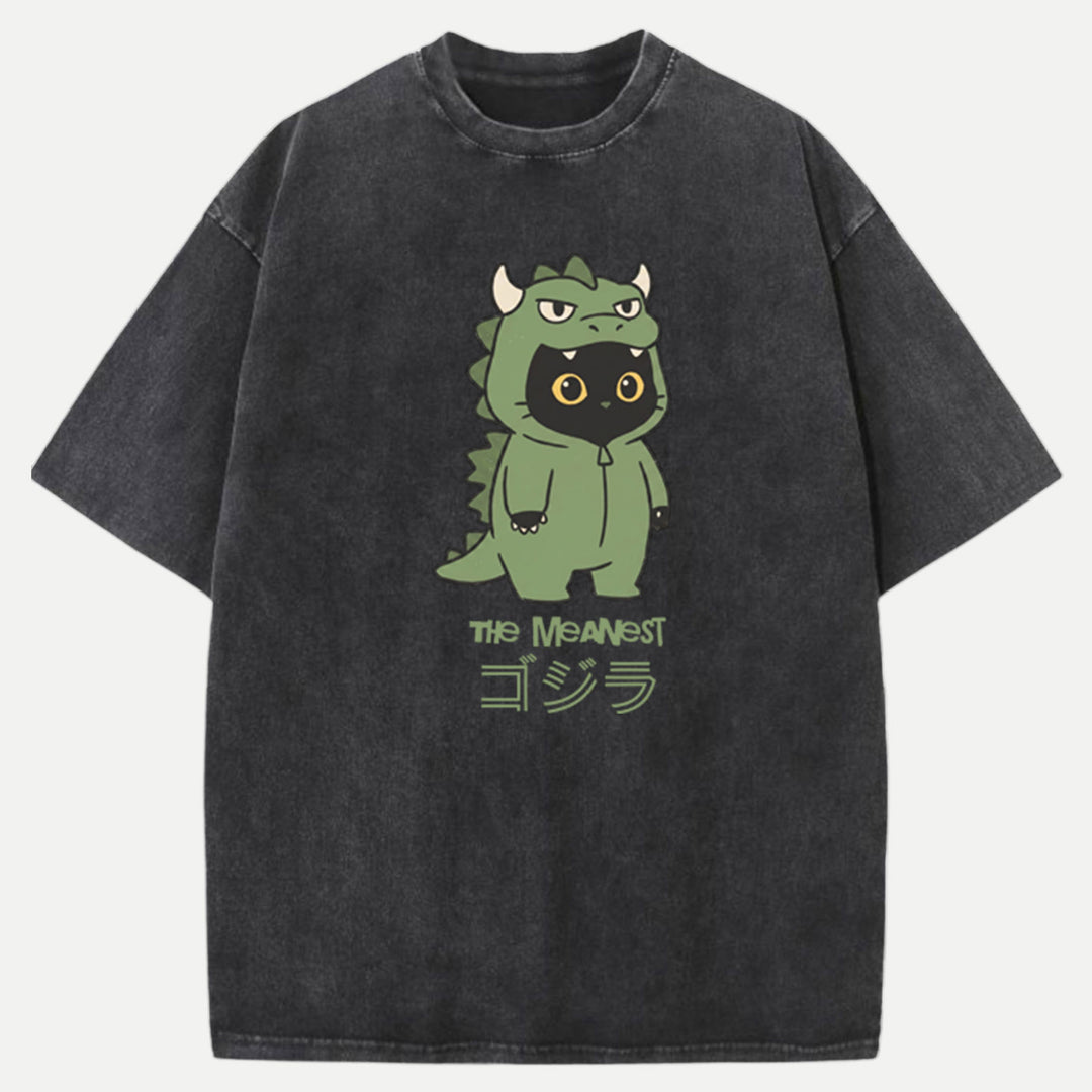 Cute Dinosaur Cat T-shirt