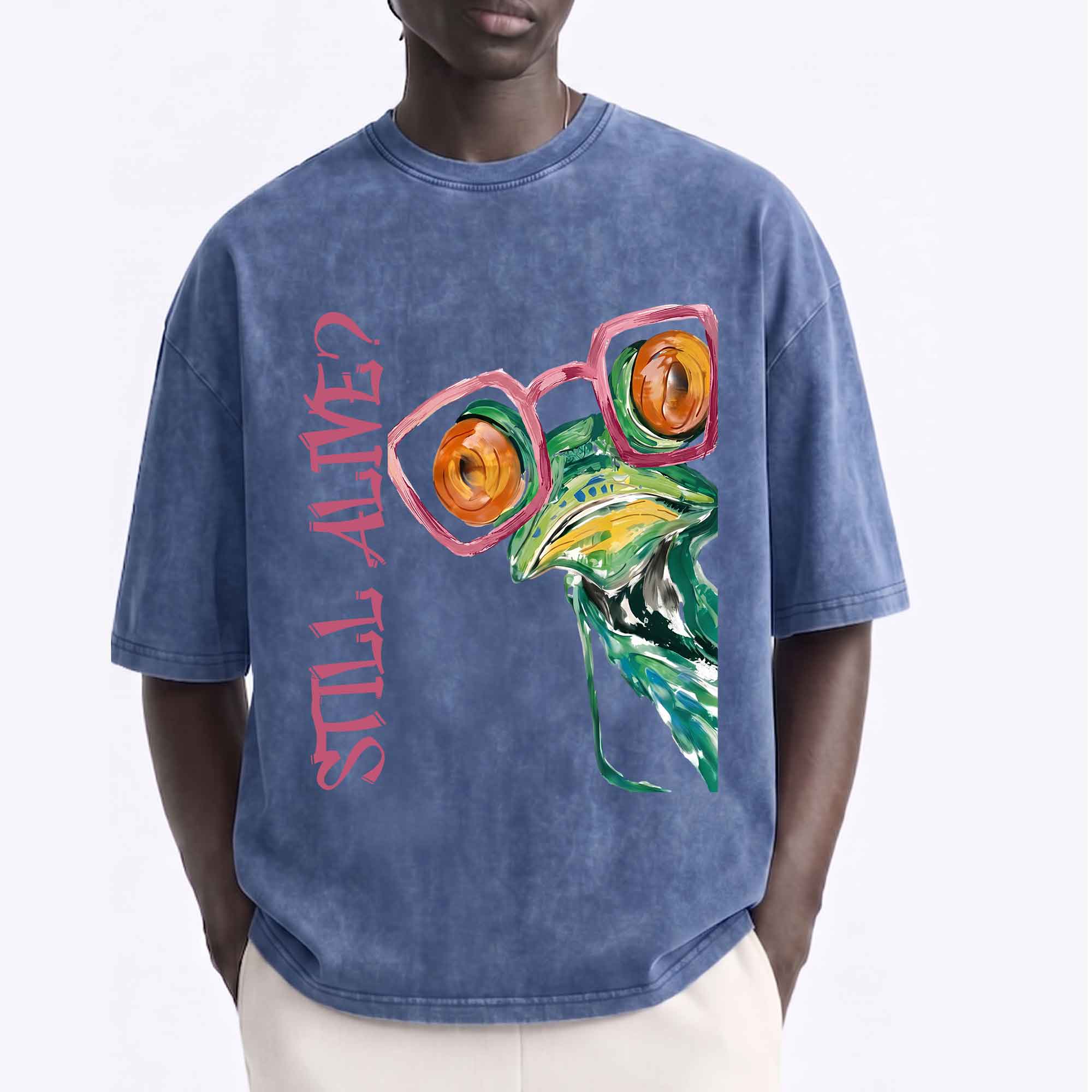 Funny Chameleon "Still Alive?" Graphic T-shirt