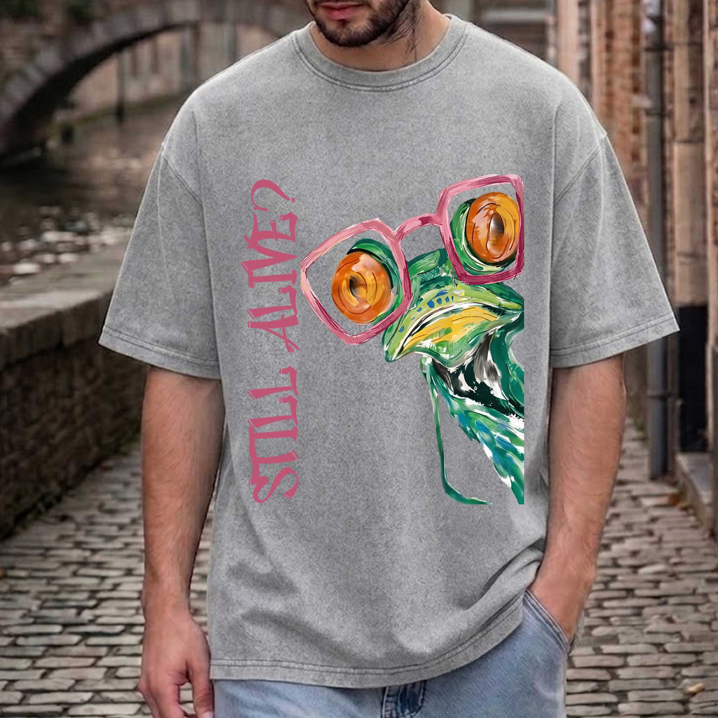 Funny Chameleon "Still Alive?" Graphic T-shirt
