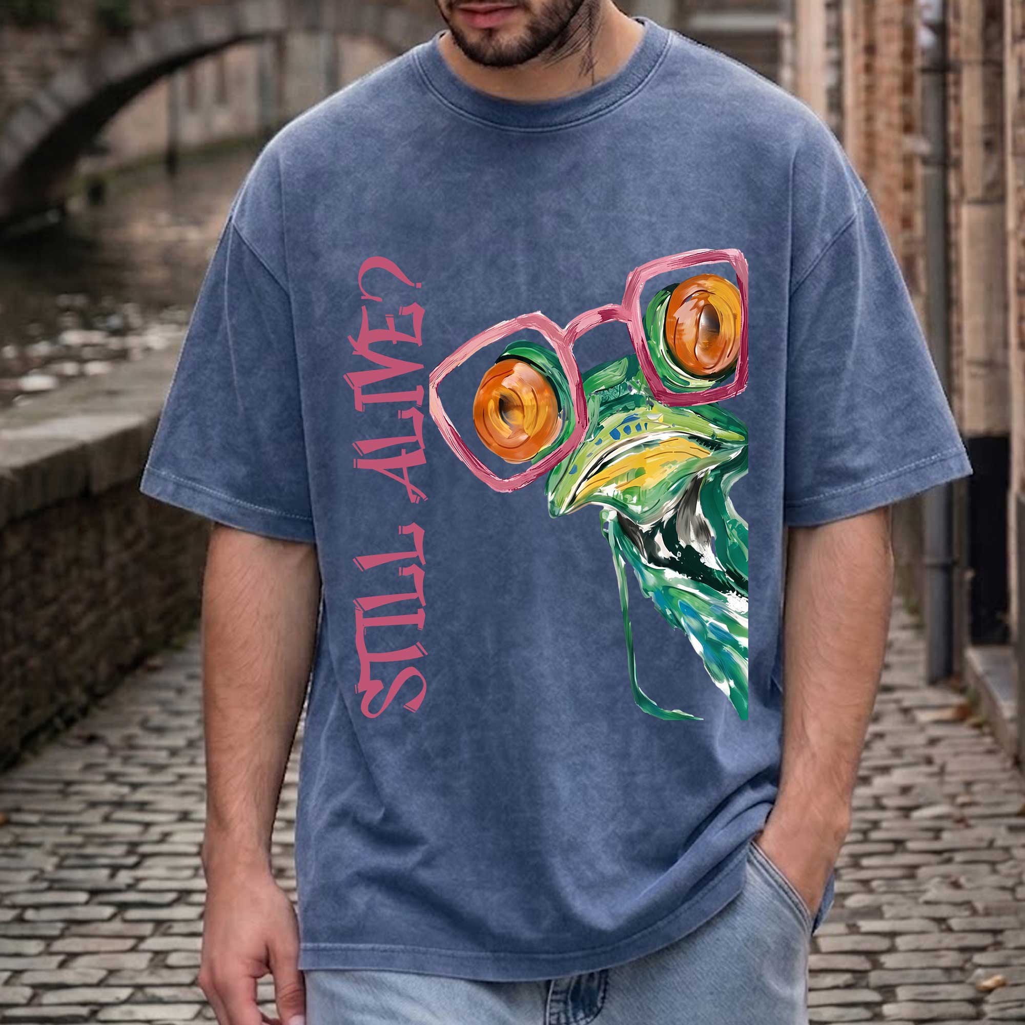 Funny Chameleon "Still Alive?" Graphic T-shirt