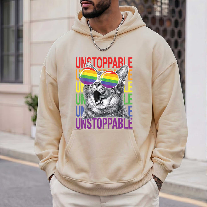 Unstoppable Cat Rainbow Pride Hoodie