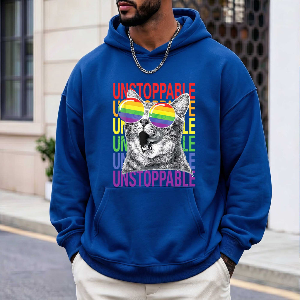 Unstoppable Cat Rainbow Pride Hoodie