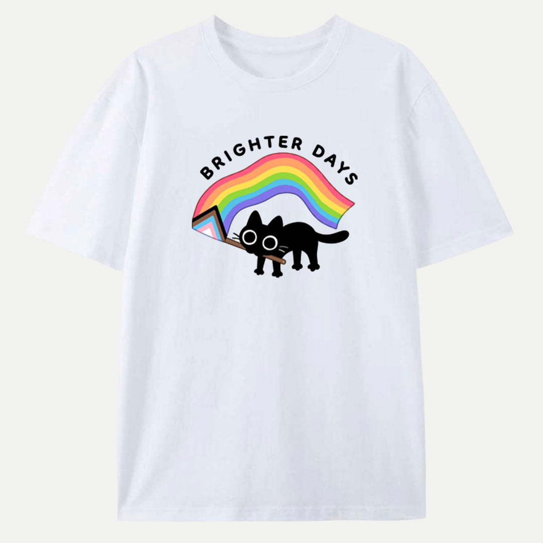 Brighter Days Black Cat Vintage T-shirt