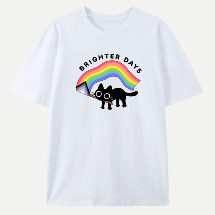 Brighter Days Black Cat Vintage T-shirt