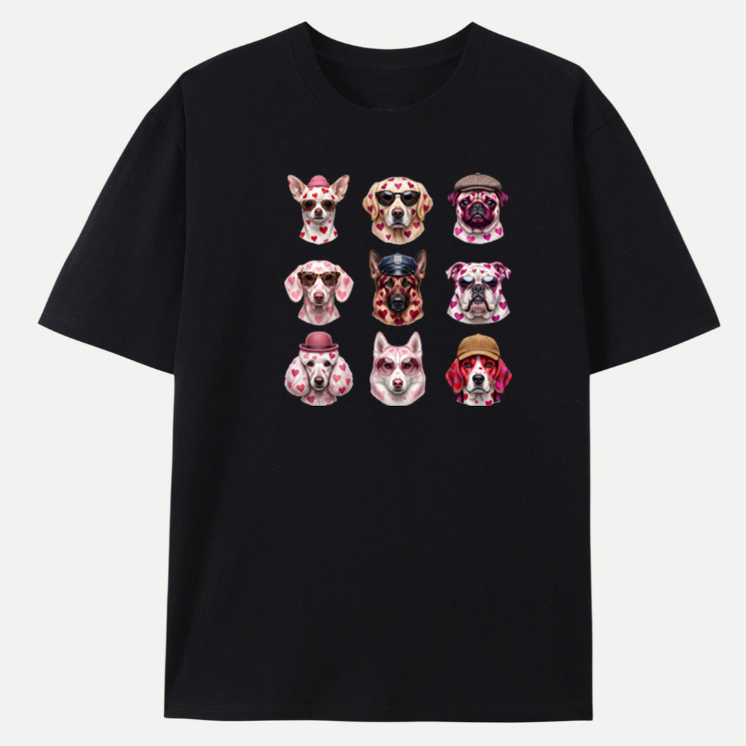Cute Dog Faces vintage T-Shirt