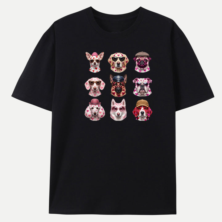 Cute Dog Faces vintage T-Shirt