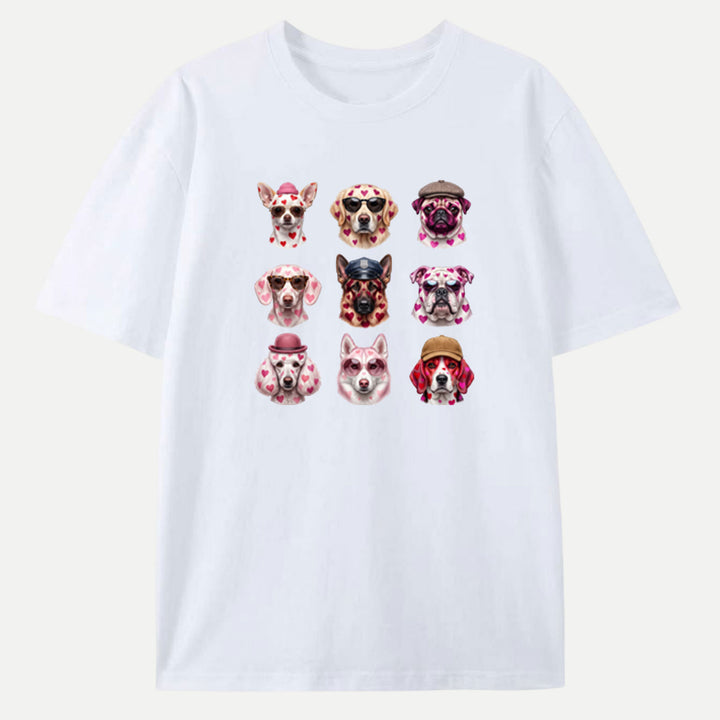 Cute Dog Faces vintage T-Shirt