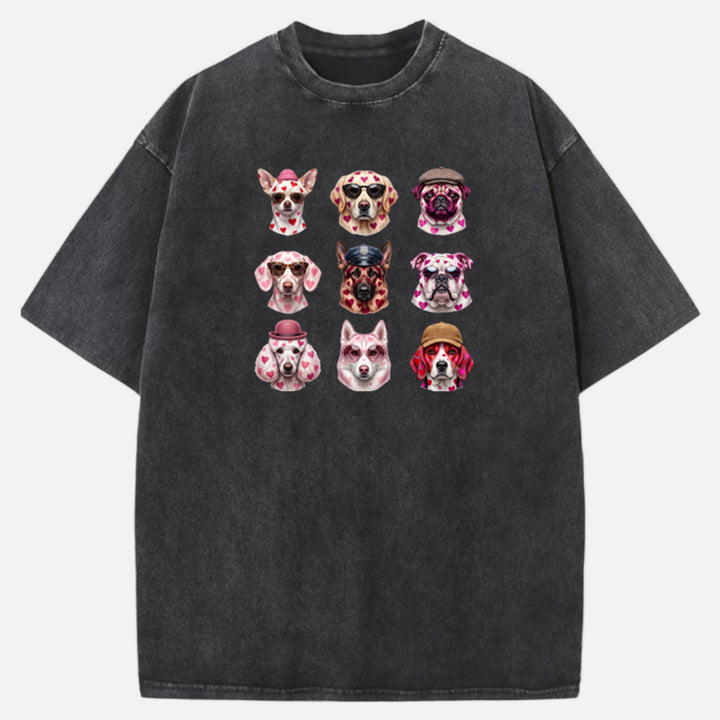 Cute Dog Faces vintage T-Shirt