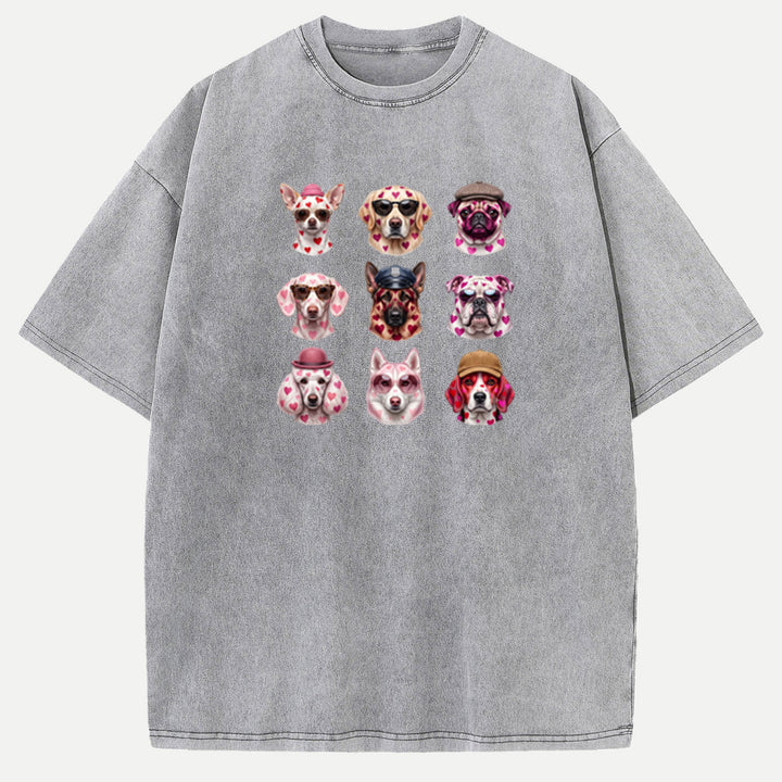 Cute Dog Faces vintage T-Shirt