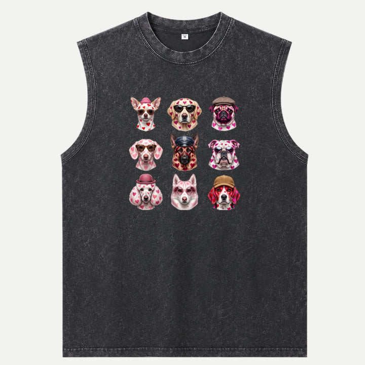 Cute Dog Faces vintage T-Shirt