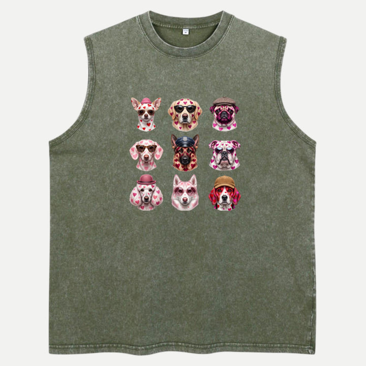 Cute Dog Faces vintage T-Shirt