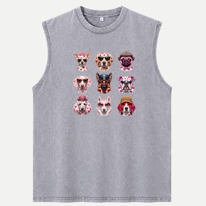 Cute Dog Faces vintage T-Shirt
