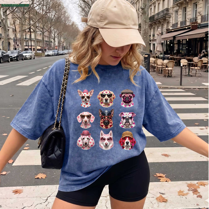 Cute Dog Faces vintage T-Shirt