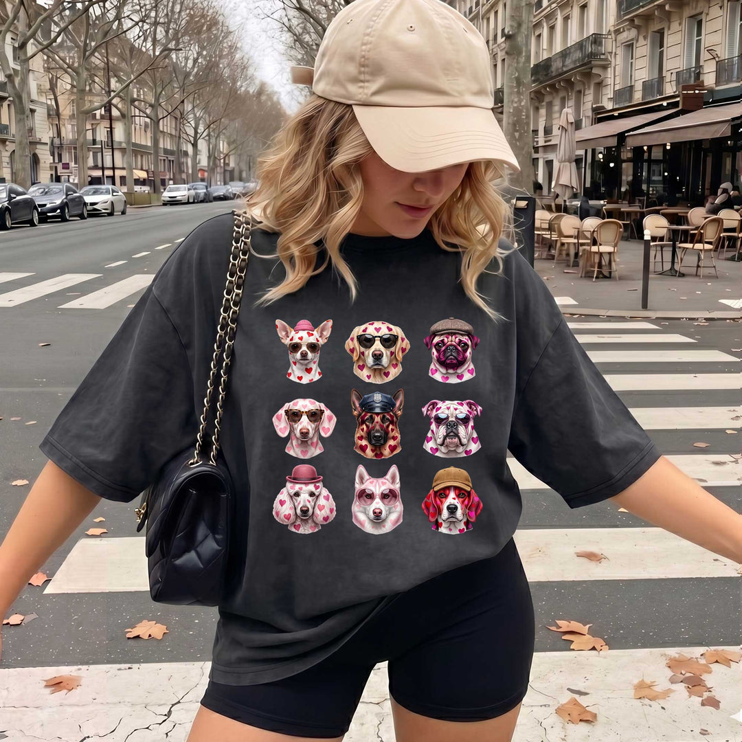 Cute Dog Faces vintage T-Shirt