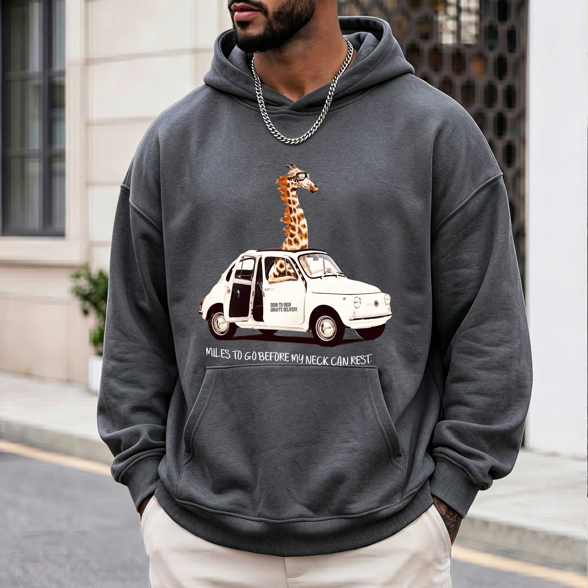 Funny Giraffe Car Hoodie