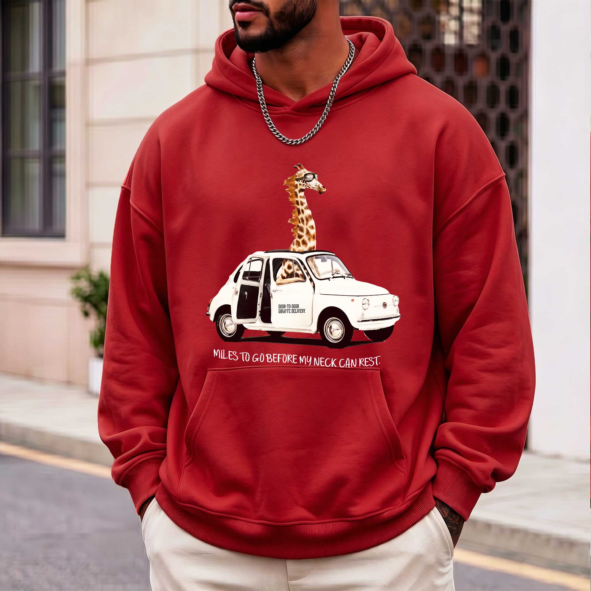 Funny Giraffe Car Hoodie