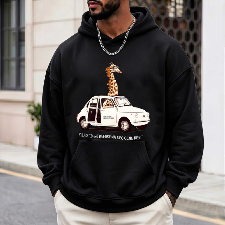 Funny Giraffe Car Hoodie