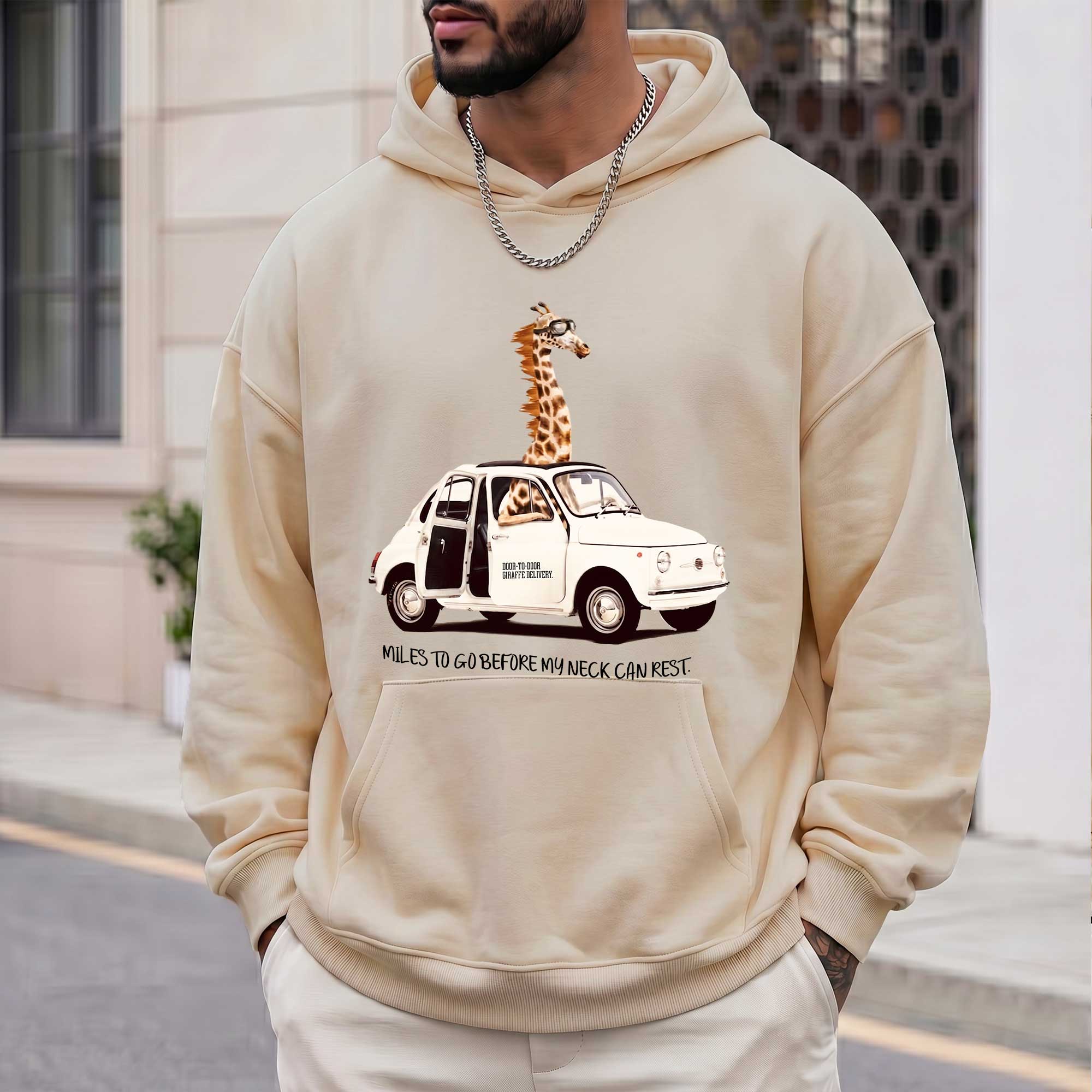 Funny Giraffe Car Hoodie