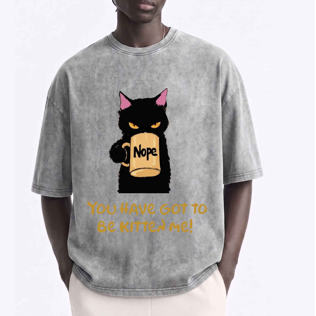 Funny Black Cat "You Have Got To Be Kitten Me!" T-shirt