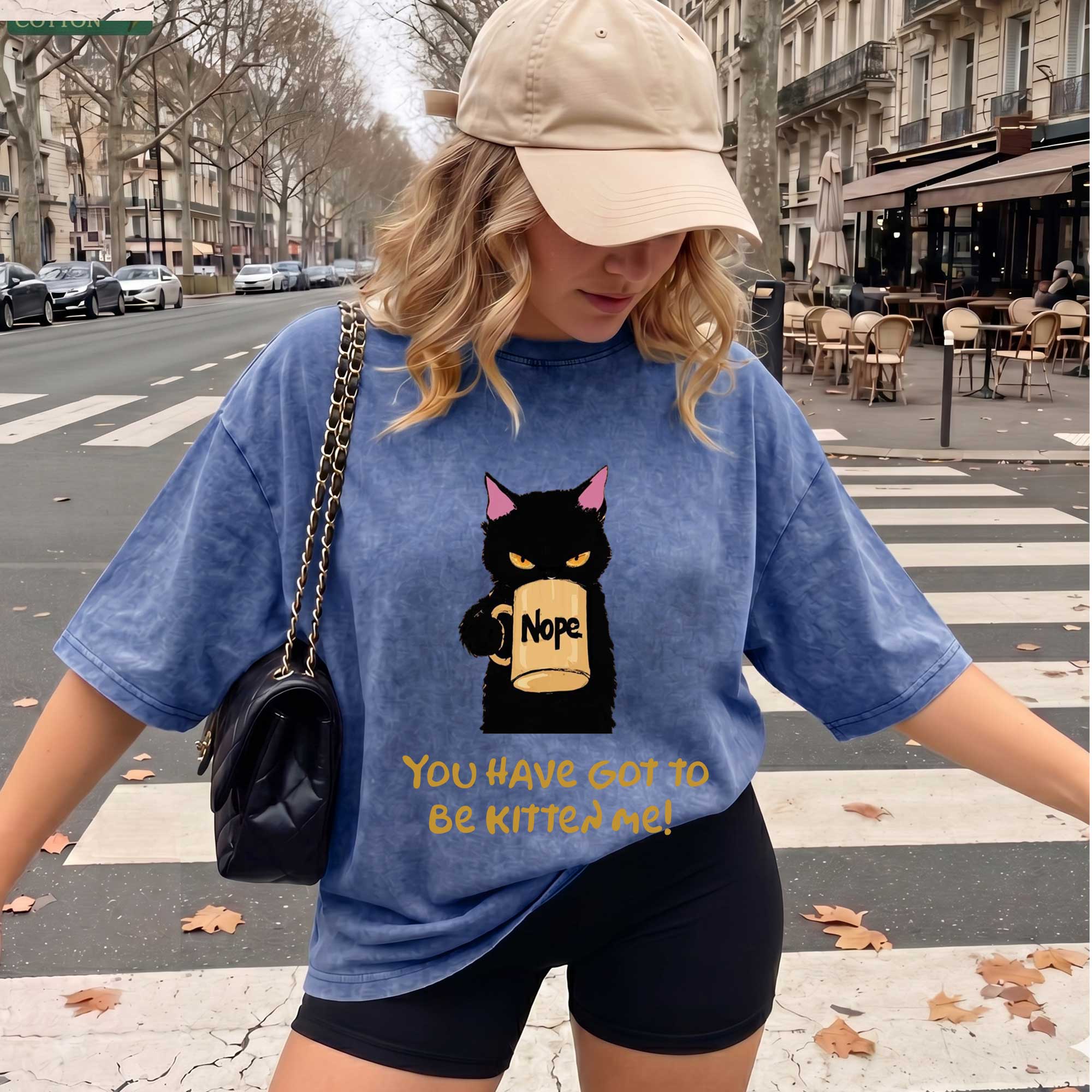 Funny Black Cat "You Have Got To Be Kitten Me!" T-shirt