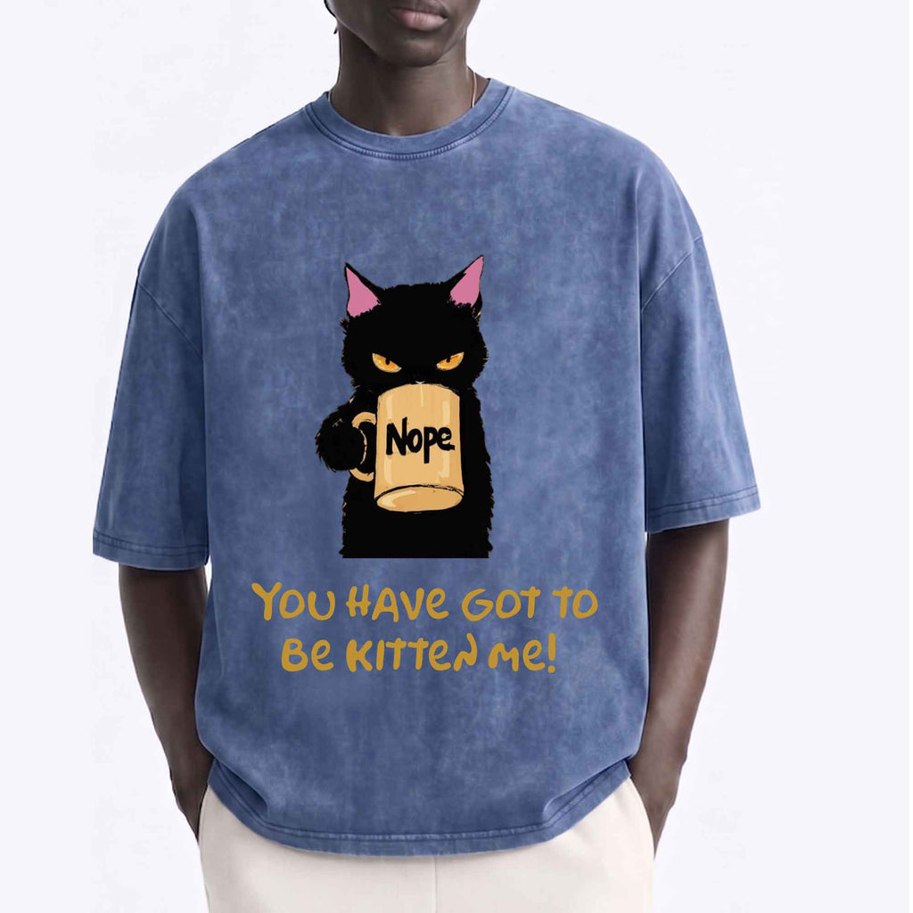 Funny Black Cat "You Have Got To Be Kitten Me!" T-shirt