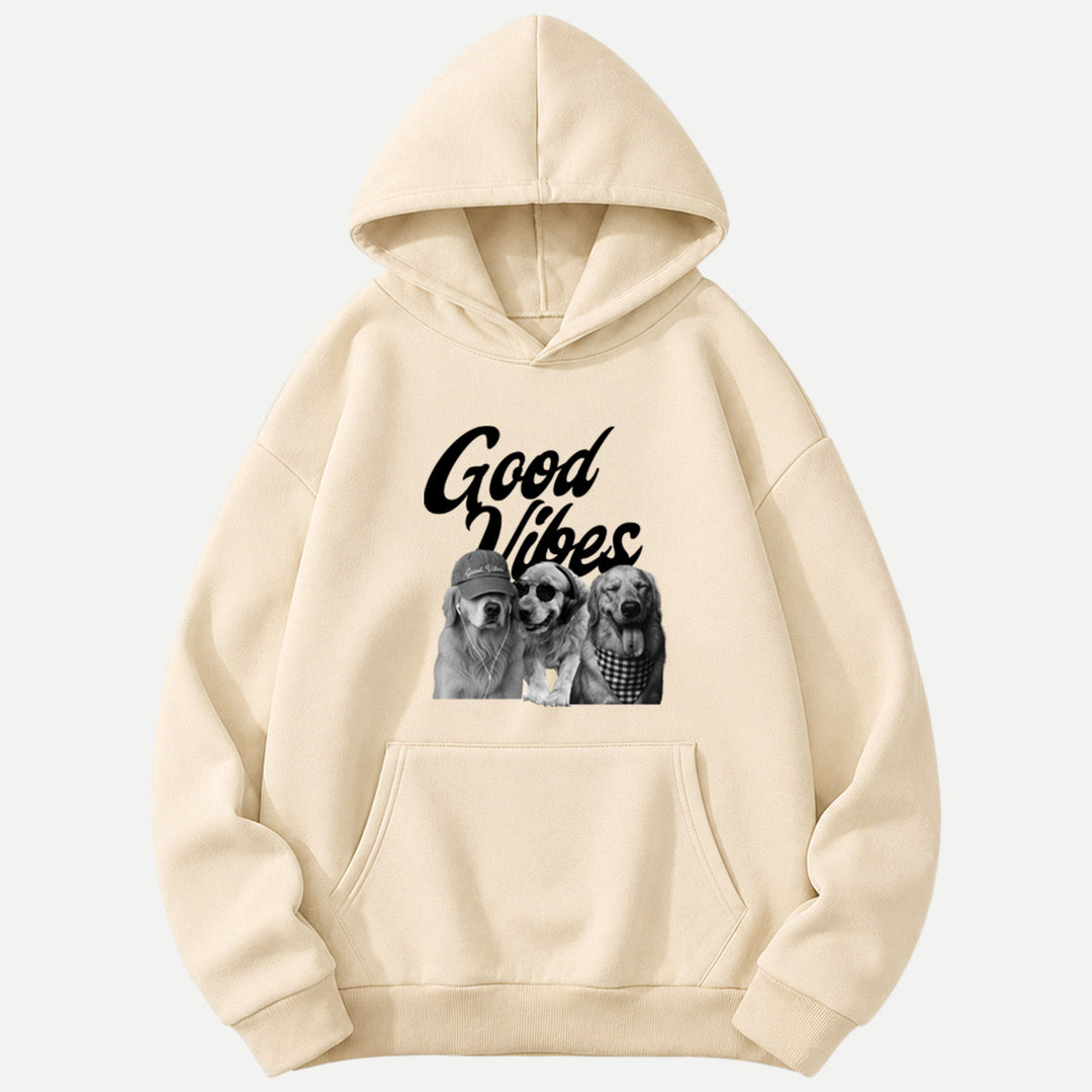 Good Vibes Dog Graphic Vintage T-Shirt