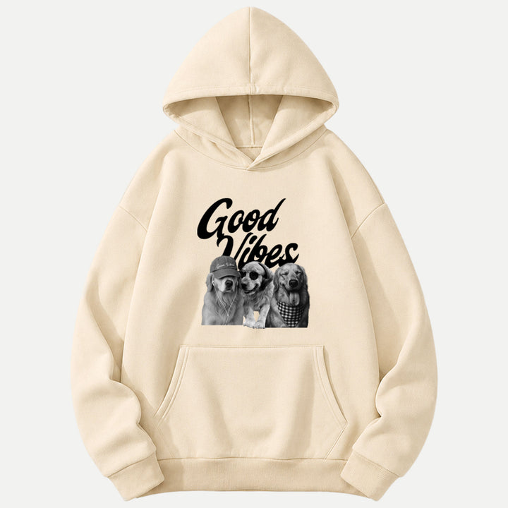 Good Vibes Dog Graphic Vintage T-Shirt