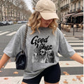 Funny Golden Retriever "Good Vibes"  T-Shirt