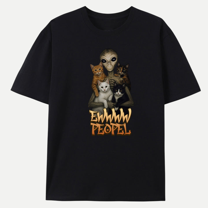 Alien "Ewwww People" Cats Graphic vintage T-Shirt